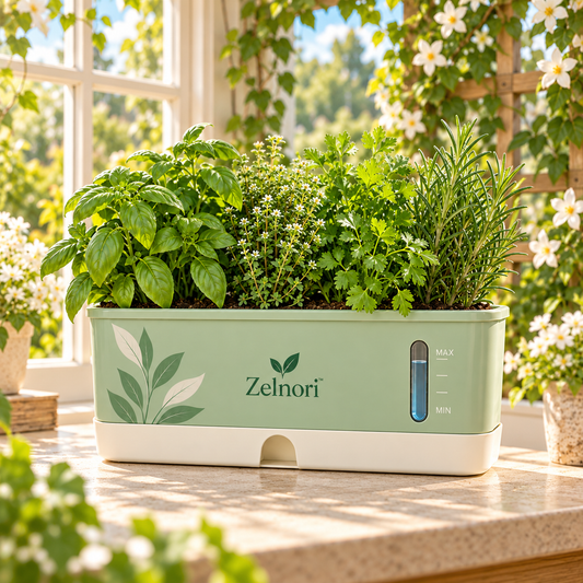 Zelnori Self-Watering Herb Planter - product view