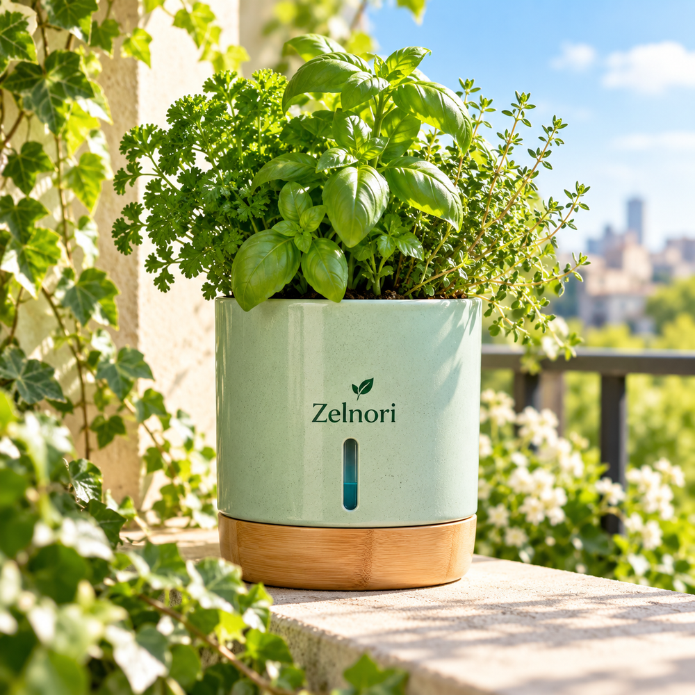 Zelnori Self-Watering Ceramic Planter
